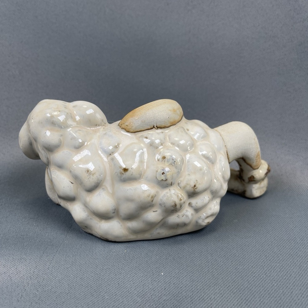 Seductive Anthropomorphic Sheep Lamb Ceramic Pottery Whimsical Figurine - Picture 5 of 8